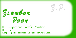 zsombor poor business card